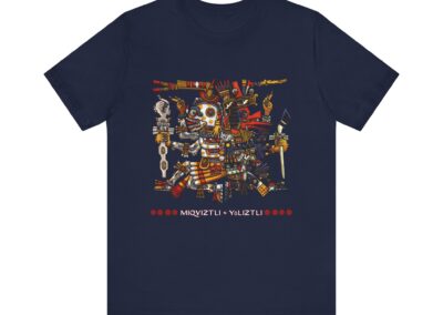 Life & Death Tee | Mictlantecuhtli and Quetzalcoatl Aztec Art | Aztlan Design | Aztlan Design