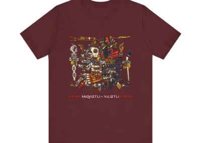 Life & Death Tee | Mictlantecuhtli and Quetzalcoatl Aztec Art | Aztlan Design | Aztlan Design