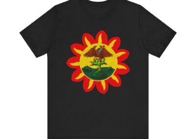 Mexica Flag Tee | Original Pre-Conquest Aztec Flag, Fire & Water Symbol | Aztlan Design | Aztlan Design