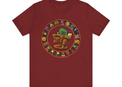 Maya Calendar Tee | Ancient Maya Glyphs and Timekeeping Art | Aztlan Design | Aztlan Design