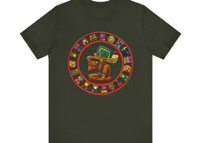 Maya Calendar Tee | Ancient Maya Glyphs and Timekeeping Art | Aztlan Design | Aztlan Design