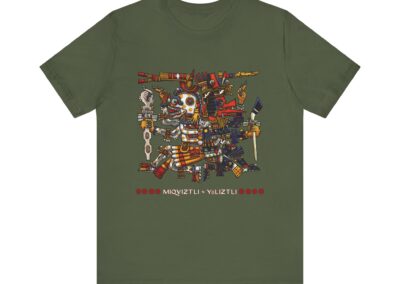 Life & Death Tee | Mictlantecuhtli and Quetzalcoatl Aztec Art | Aztlan Design | Aztlan Design